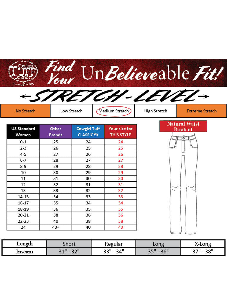 Cowgirl Tuff Jeans - Tan Edgy Flex