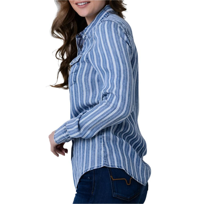 Kimes Ranch Long Sleeved Shirt - KC Tencel Stripe/ Mini Stripe