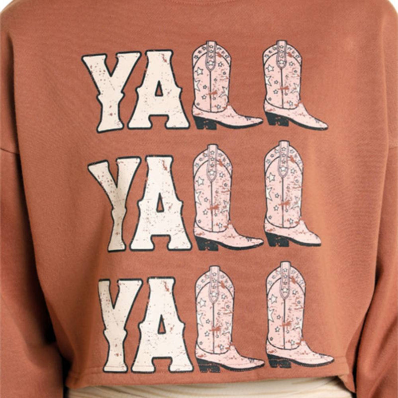 Rock & Roll - Women's Y'all Printed Sweater (AW91T05137)