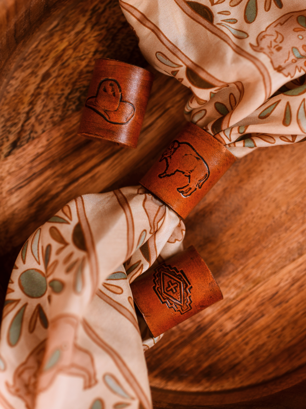 Wild Rag Slide - Out West Genuine Leather (Cowboy Hat)