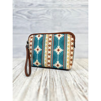 Red Dirt Hat Co Cosmetic Pouch - Blue Southwestern
