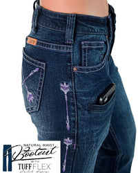 Cowgirl Tuff Jeans - Purple Arrows