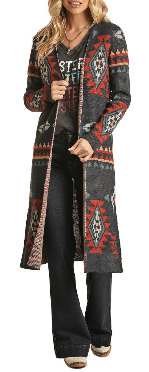 Rock and Roll - Aztec Cardigan (Navy)