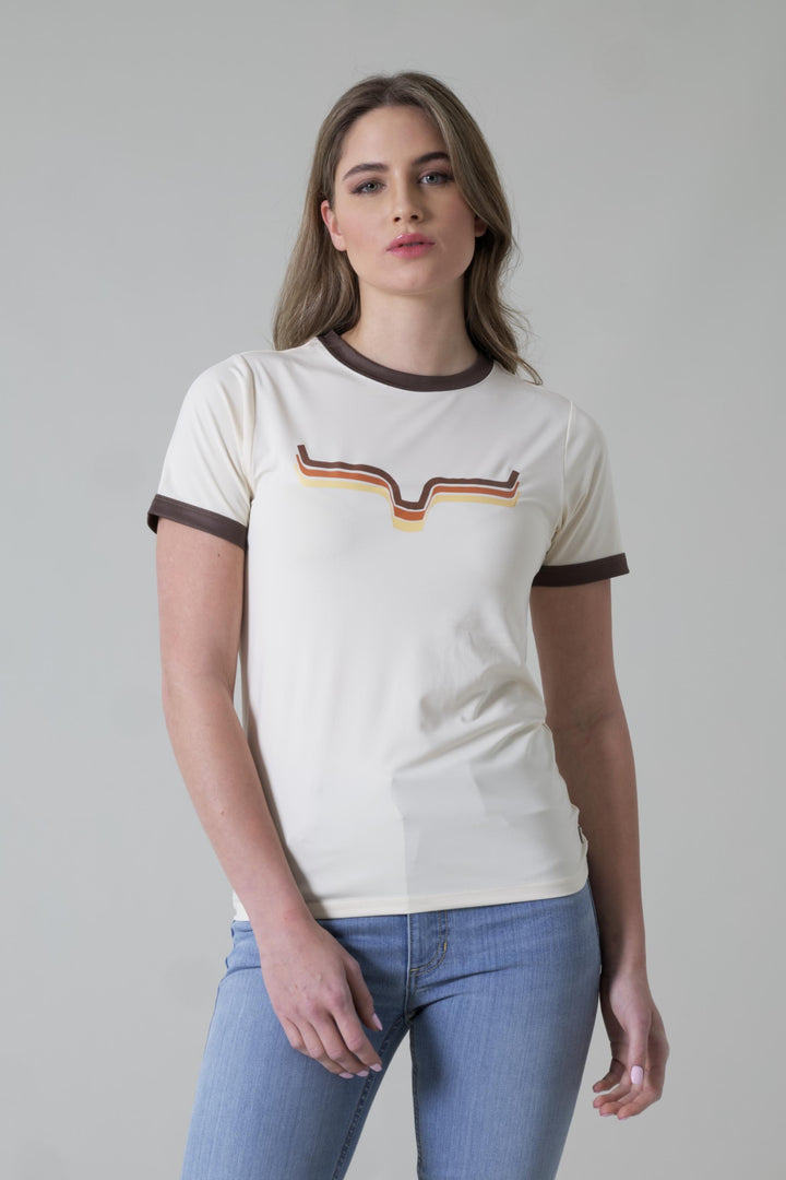 Kimes Ranch Rhythm Ringer Tech Tee - Natural