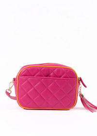 Liv & Milly - Sally Quilted Crossbody (Pink/Orange)