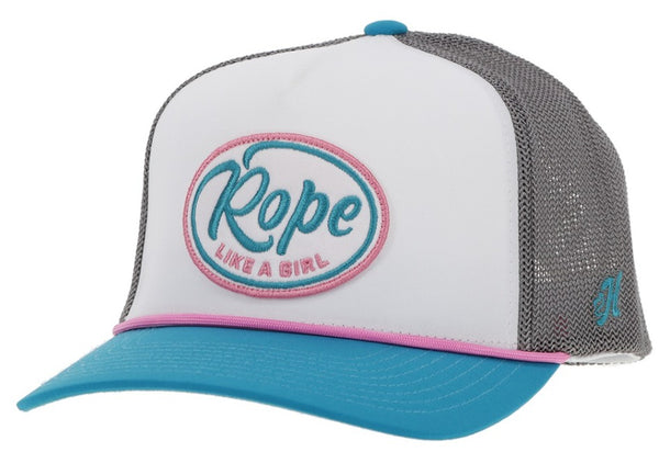 Hooey Rope Like A Girl - White/Pink/Turquoise