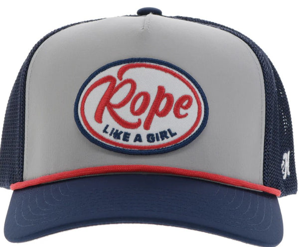 Hooey Rope Like A Girl - Grey/Navy/Red