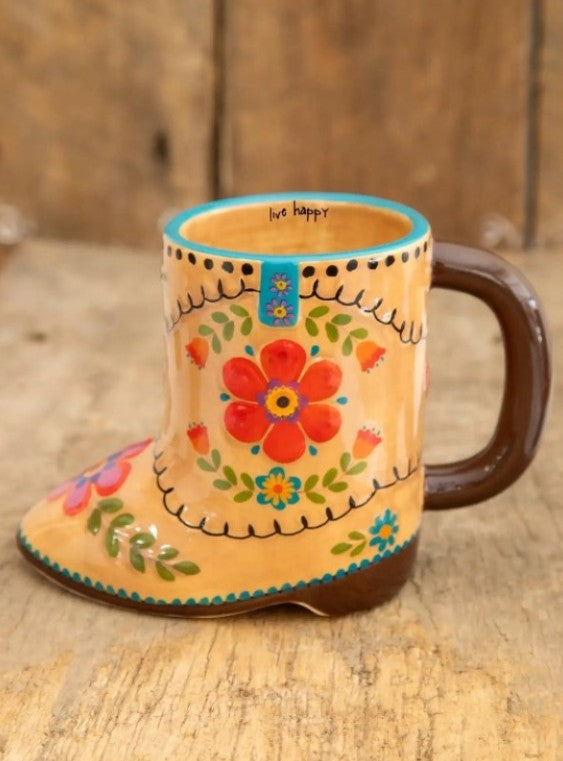 Folk Cowboy Boot Mug