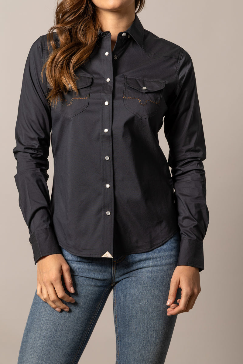 Kimes Ranch Long Sleeved Shirt - Skeeter (Black)