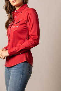 Kimes Ranch Long Sleeved Shirt - Skeeter (Red)