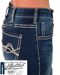 Cowgirl Tuff Jeans - Tan Edgy Flex