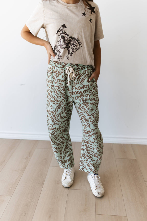 RaeLynn Jeans - Howdy (Mint/Brown)