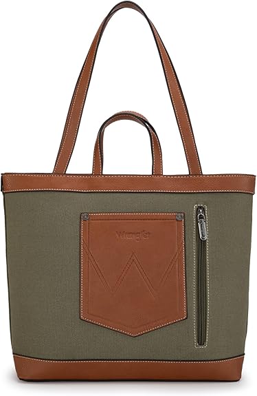 Wrangler Canvas Tote - Green (WG142-2002GN)