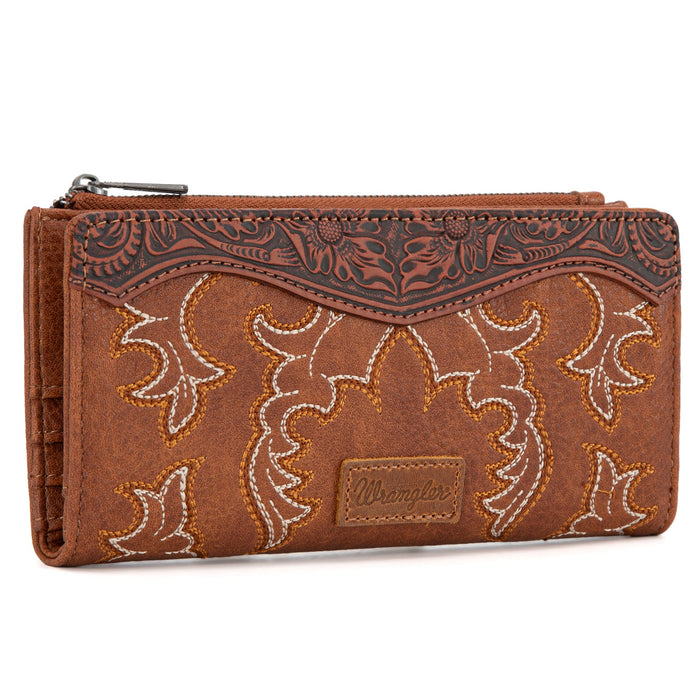 Wrangler Embroidered Bi-Fold Wallet - Brown (WG145-212BR)