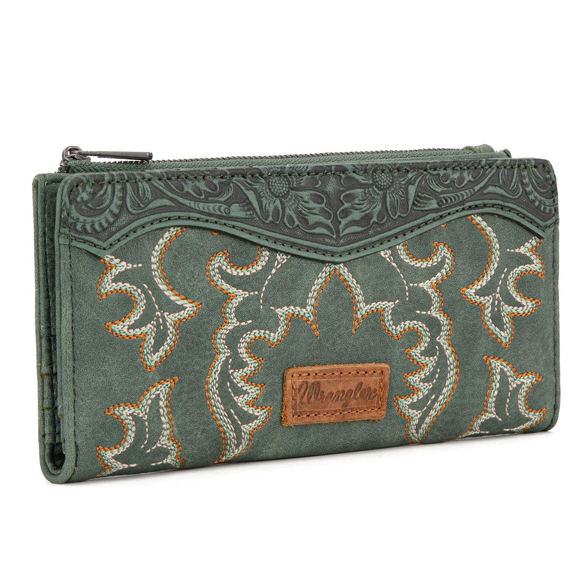 Wrangler Embroidered Bi-Fold Wallet - Green (WG145-212GN)