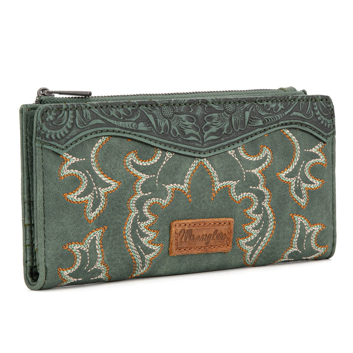 Wrangler Embroidered Bi-Fold Wallet - Green (WG145-212GN)