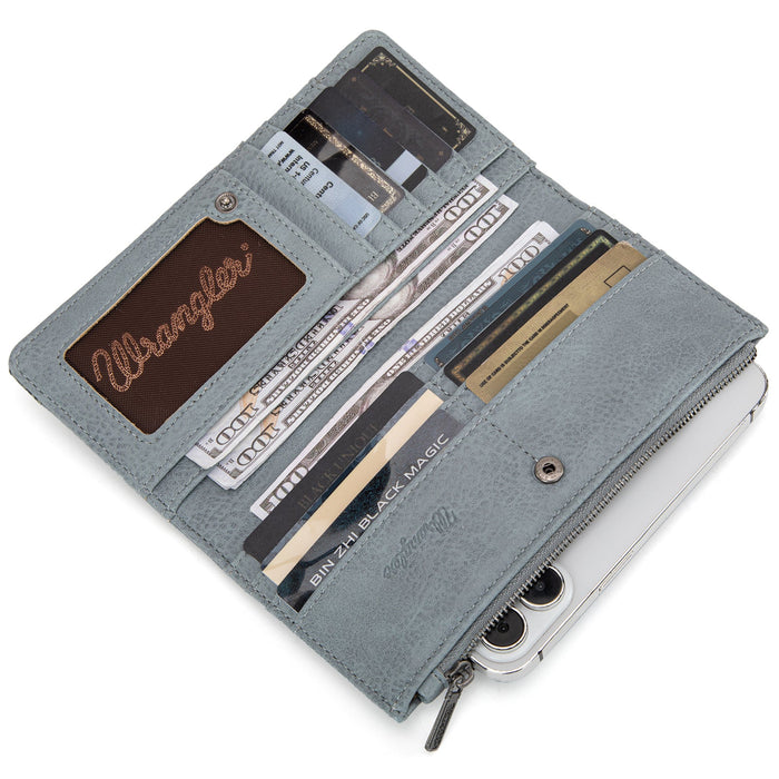 Wrangler Embroidered Bi-Fold Wallet - Jean (WG145-212JN)