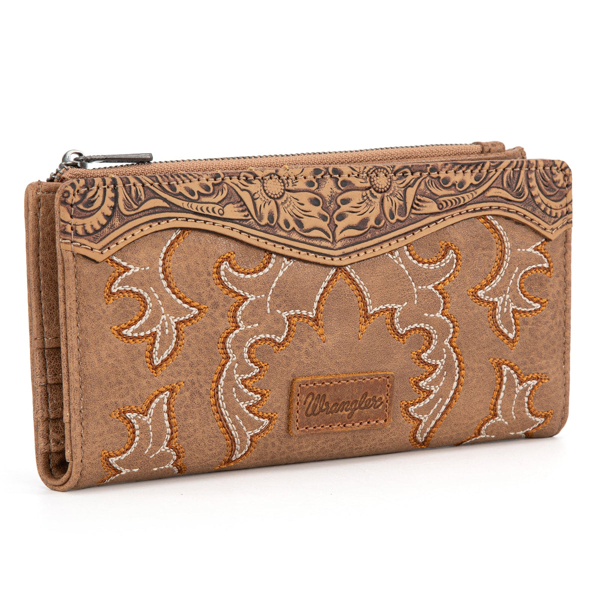 Wrangler Embroidered Bi-Fold Wallet - Khaki (WG145-212KH)