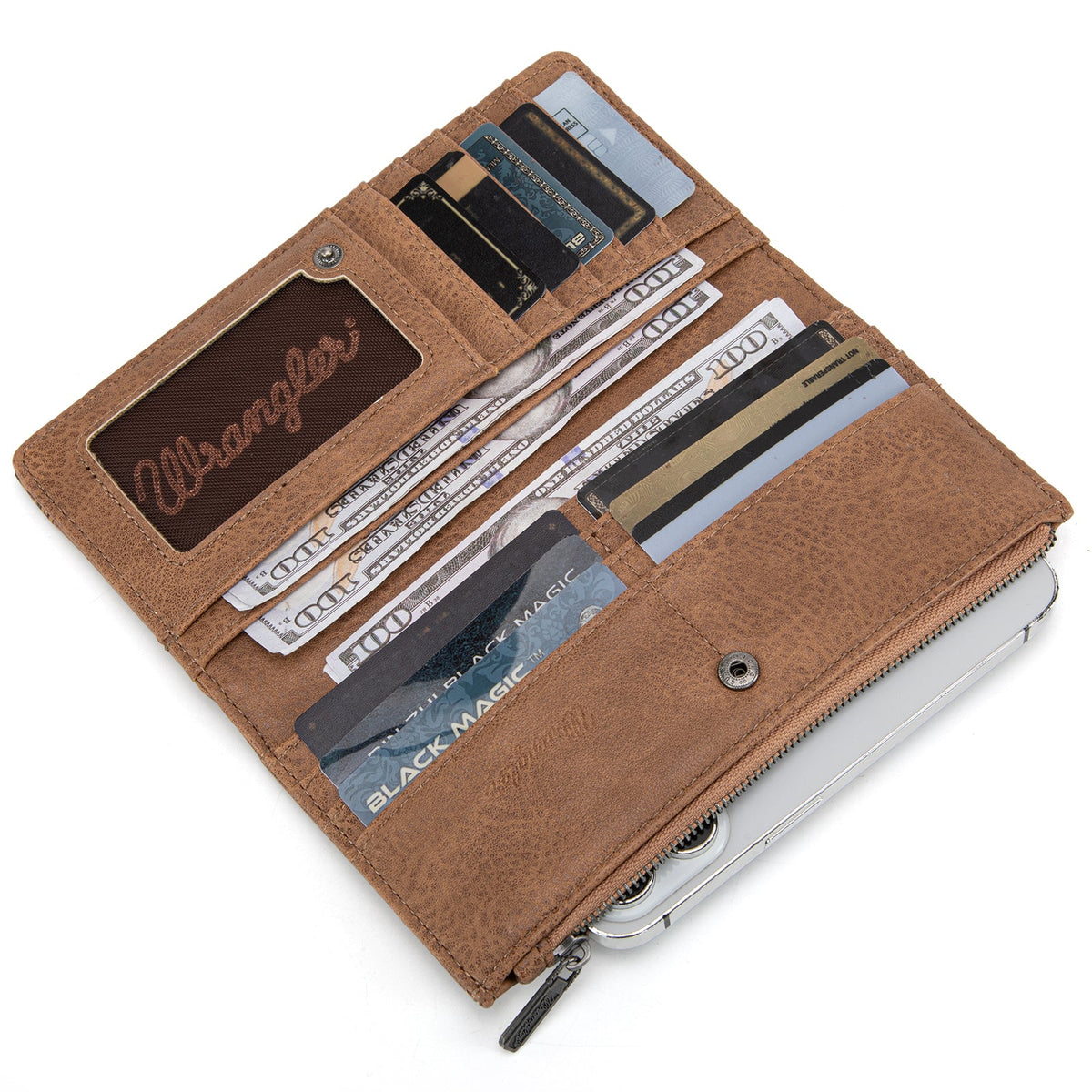 Wrangler Embroidered Bi-Fold Wallet - Khaki (WG145-212KH)