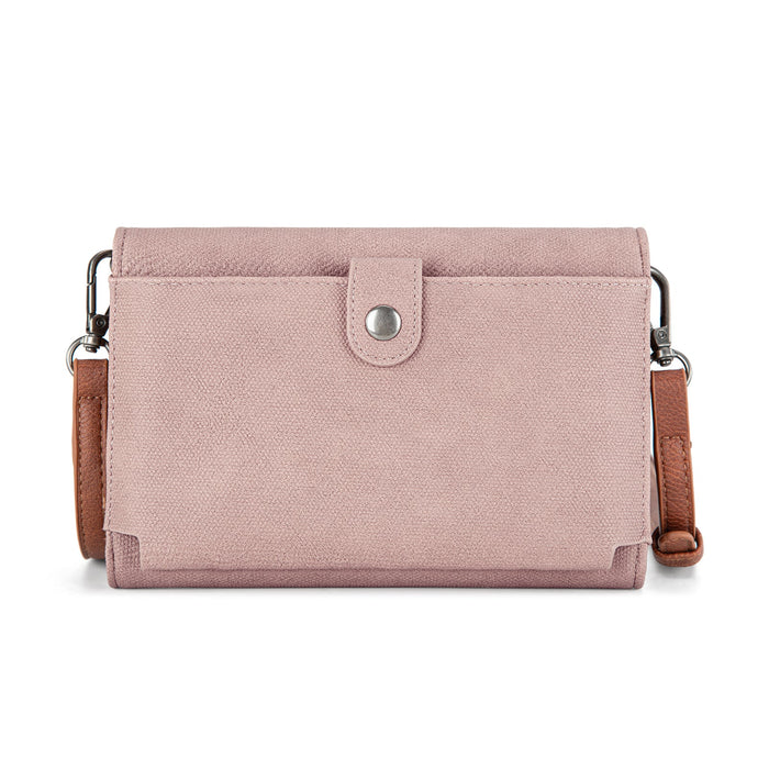 Wrangler Waxed Canvas Crossbody/Wallet - Pink (WG171-1833PK)
