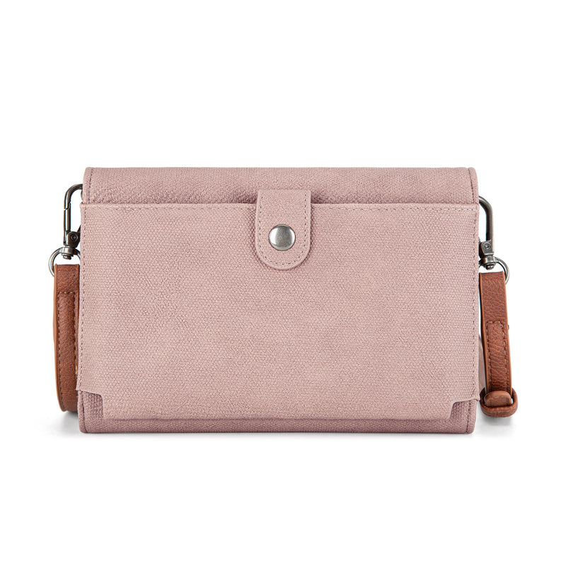 Wrangler Waxed Canvas Crossbody/Wallet - Pink (WG171-1833PK)