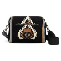 Wrangler Aztec Knitted Crossbody - Black (WG174-1832BK)