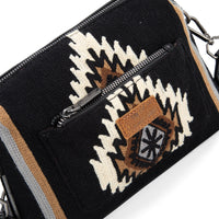 Wrangler Aztec Knitted Crossbody - Black (WG174-1832BK)