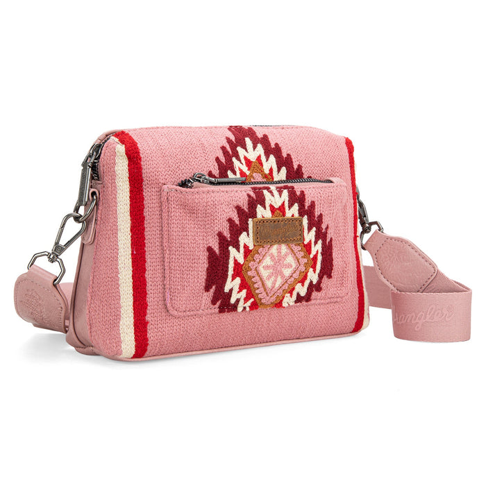 Wrangler Aztec Knitted Crossbody - Pink (WG174-1832PK)