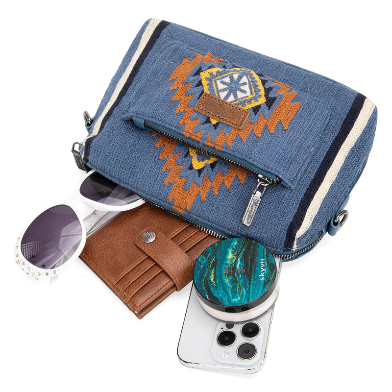 Wrangler Aztec Knitted Crossbody - Jean (WG174-1832JN)