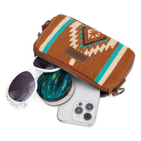 Wrangler Aztec Knitted Crossbody/Wallet - Brown (WG174-1833BR)
