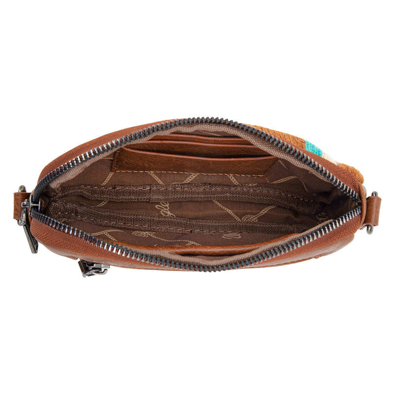 Wrangler Aztec Knitted Crossbody/Wallet - Brown (WG174-1833BR)