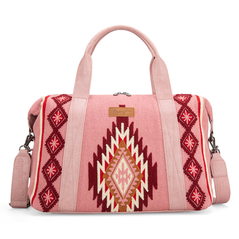 Wrangler Southwestern Print Duffle Bag - Pink (WG174-5110PK)