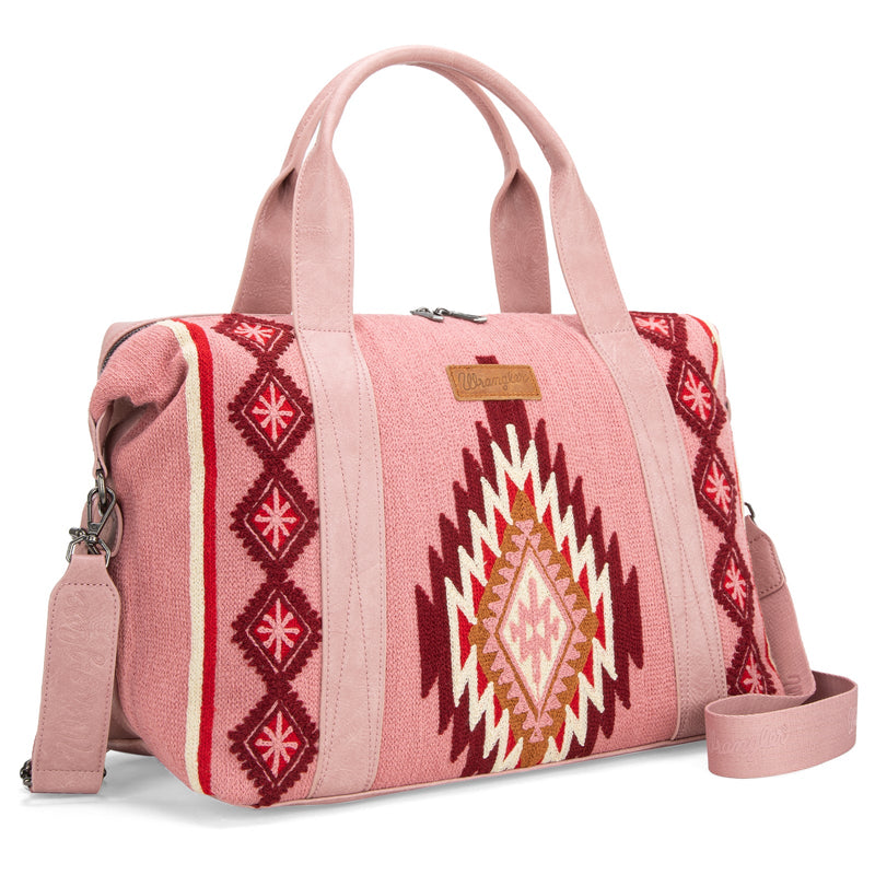 Wrangler Southwestern Print Duffle Bag - Pink (WG174-5110PK)