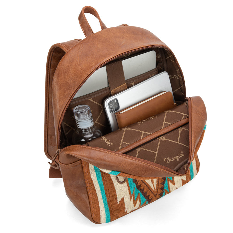 Wrangler Aztec Knitted Backpack - Brown (WG174-9115BR)