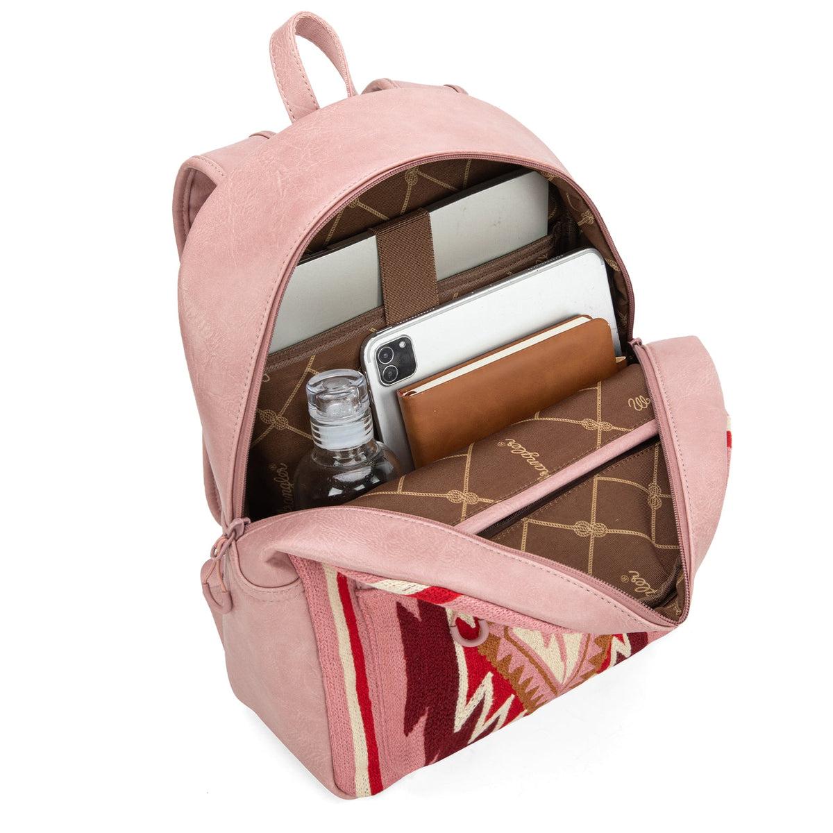 Wrangler Aztec Knitted Backpack - Pink (WG174-9115PK)