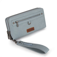 Wrangler Dual Zipper Compartment Wallet - Jean (WG185-W050JN)