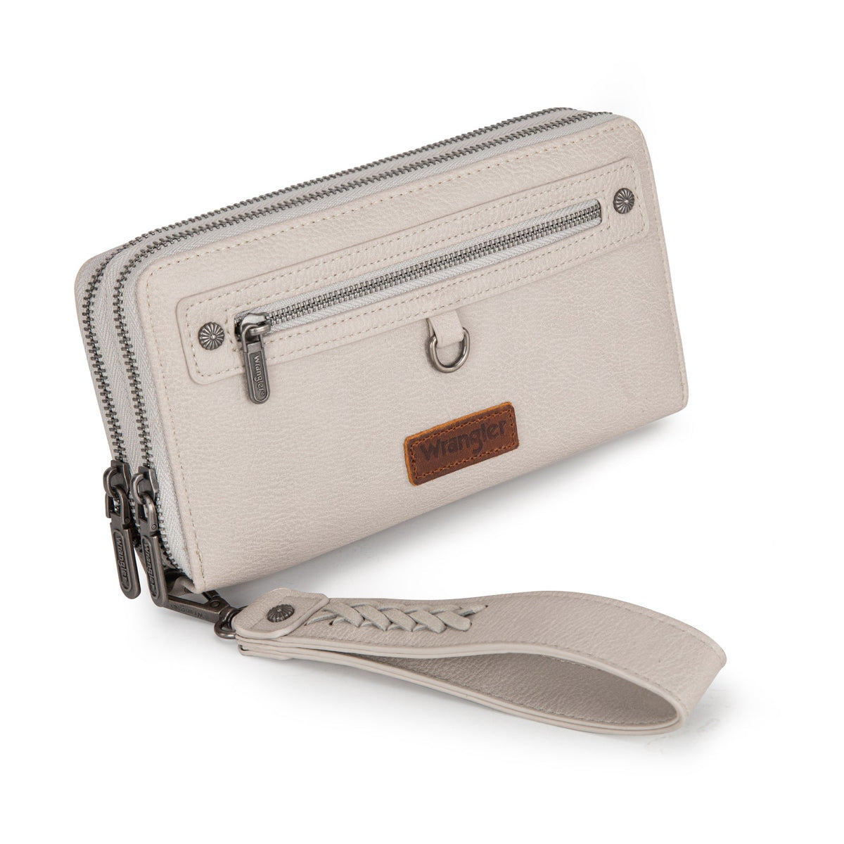 Wrangler Dual Zipper Compartment Wallet - Light Gray (WG185-W050LGY)