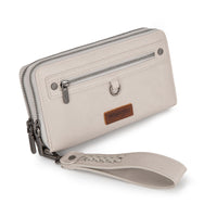 Wrangler Dual Zipper Compartment Wallet - Light Gray (WG185-W050LGY)