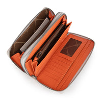 Wrangler Dual Zipper Compartment Wallet - Light Gray (WG185-W050LGY)