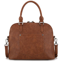 Wrangler Classic Barrel Handbag - Brown (WG186-9112BR)