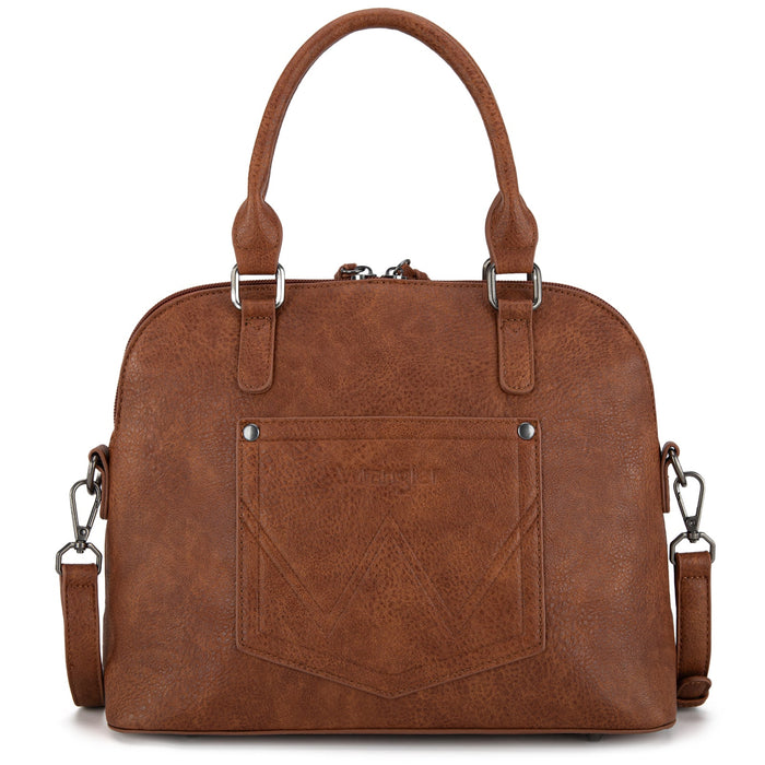 Wrangler Classic Barrel Handbag - Brown (WG186-9112BR)