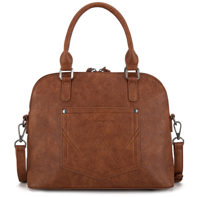 Wrangler Classic Barrel Handbag - Brown (WG186-9112BR)