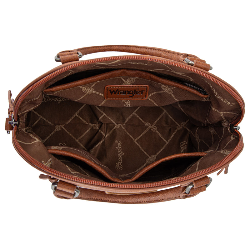 Wrangler Classic Barrel Handbag - Brown (WG186-9112BR)