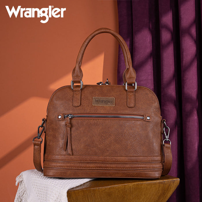 Wrangler Classic Barrel Handbag - Brown (WG186-9112BR)