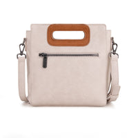 Wrangler Top Handle Boot Scroll Fringe Crossbody - Beige