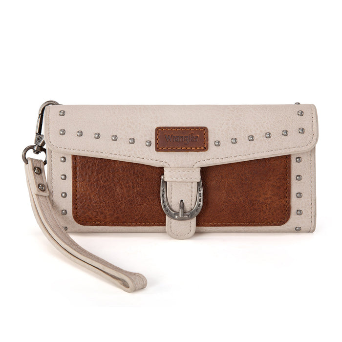 Wrangler Wallet/ Wristlet With Detachable Card Holder - Brown/Tan (WG195-W055BRTN)