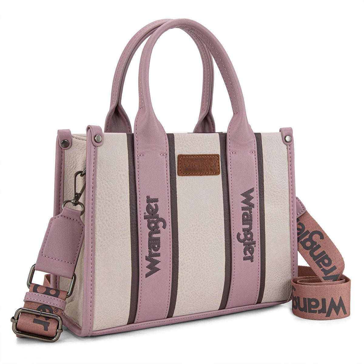 Wrangler Colour Block Small Tote/ Crossbody - Dark Pink (WG208-8120SDPK)