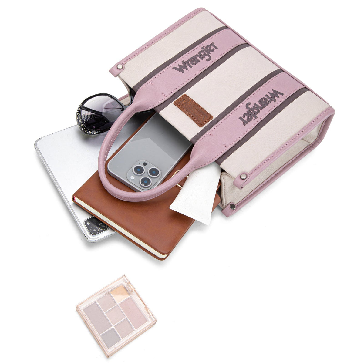 Wrangler Colour Block Small Tote/ Crossbody - Dark Pink (WG208-8120SDPK)