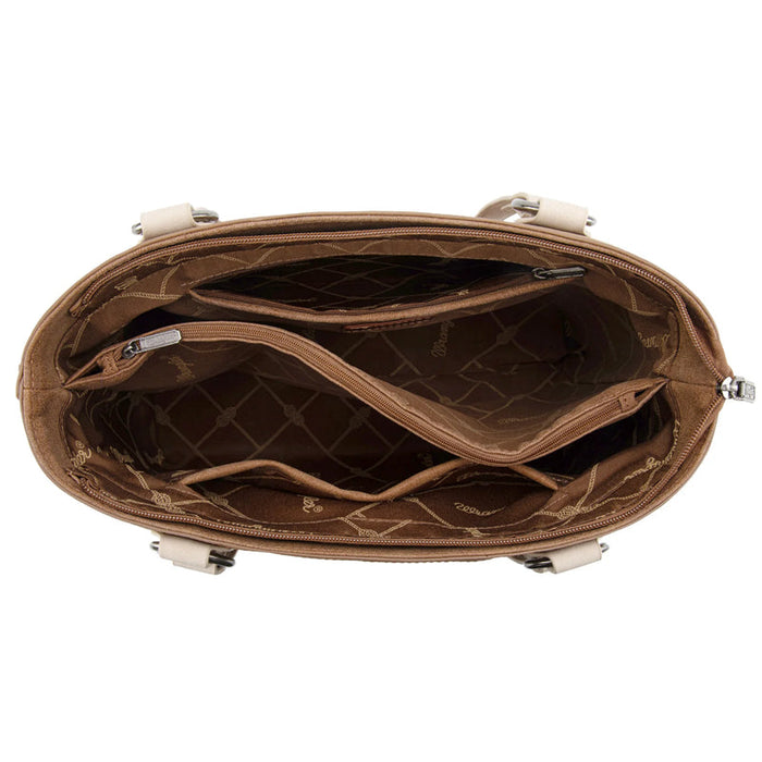 Wrangler Braided Whipstitch Large Tote Crossbody - Brown
