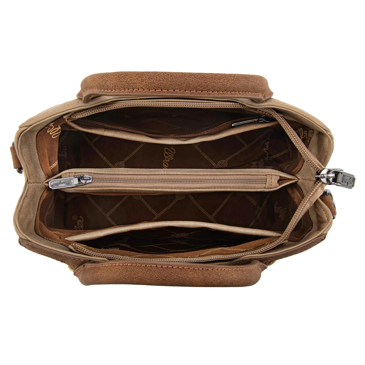Wrangler Braided Whipstitch Small Tote Crossbody - Brown